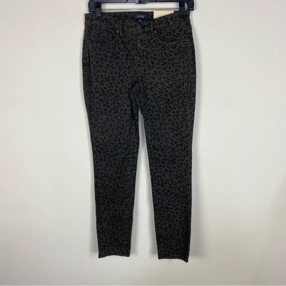 NYDJ Alina cheetah leopard animal print legging jeans